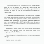 CDL Santa Cruz emite nota oficial pela bandeira Vermelha na região